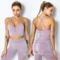 Sportive Wear Two Piece Sport Set Women Clothing High Waist Legging Workout Set Cross Back Mesh Yoga Sets